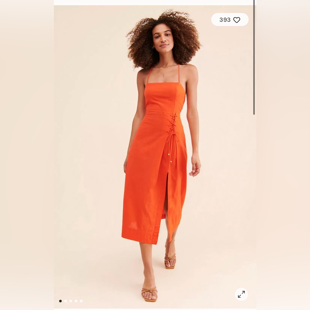 Free people Francesca midi dress. Size M. Orange color.